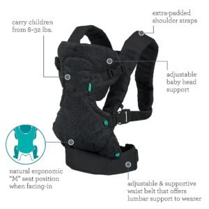 Infantino Flip 4-in-1 Advanced Carrier with Washable bib Included