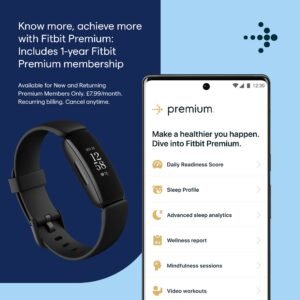 Fitbit Inspire 2 Health & Fitness Tracker + Free 1-Year Fitbit Premium Trial